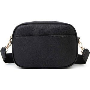 Crossbody Bags for Women Leather Small Shoulder Bag Clutch Purses Handbags-Black